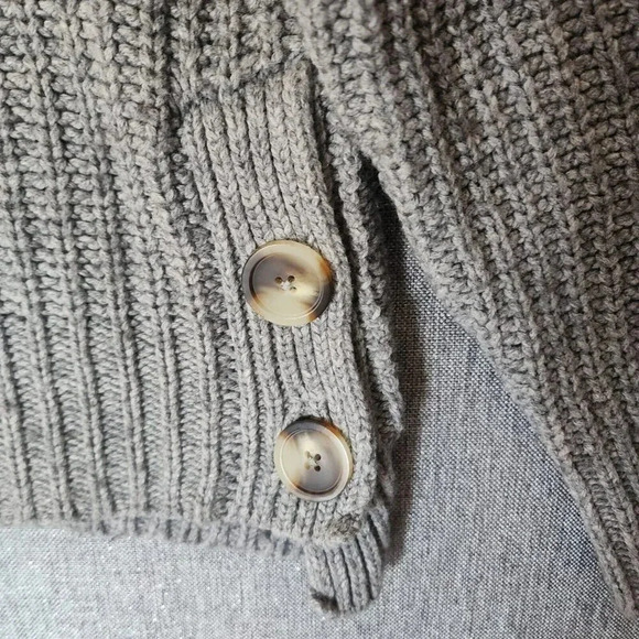 Madewell Cotton Wool Blend Nordstrom Sweater Gray Mock Neck Long Sleeve Large - Picture 11 of 11